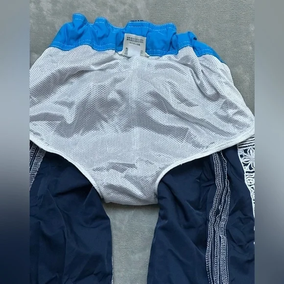 Lands End Kids Boys Swim Shorts Adjustable Elastic Waistband & Lace Tie Lined - Picture 9 of 11